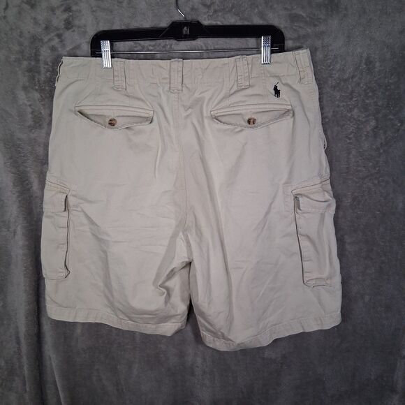 Polo Ralph Lauren Comand Cargo Shorts Mens 36 Inseam 9 Relax Fit Beige - Picture 2 of 6